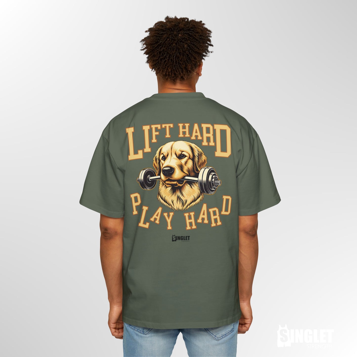 Paw Lifter, Golden Retriever OS Heavy Tee