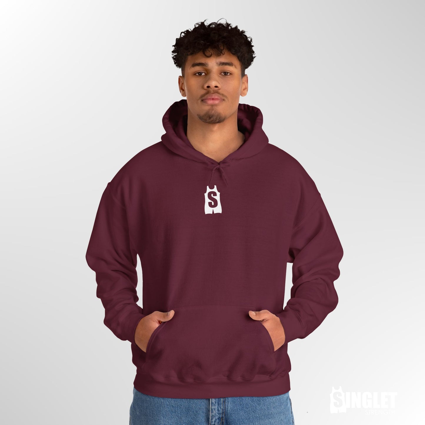 Singlet Strength Logo Drawstring Hoodie