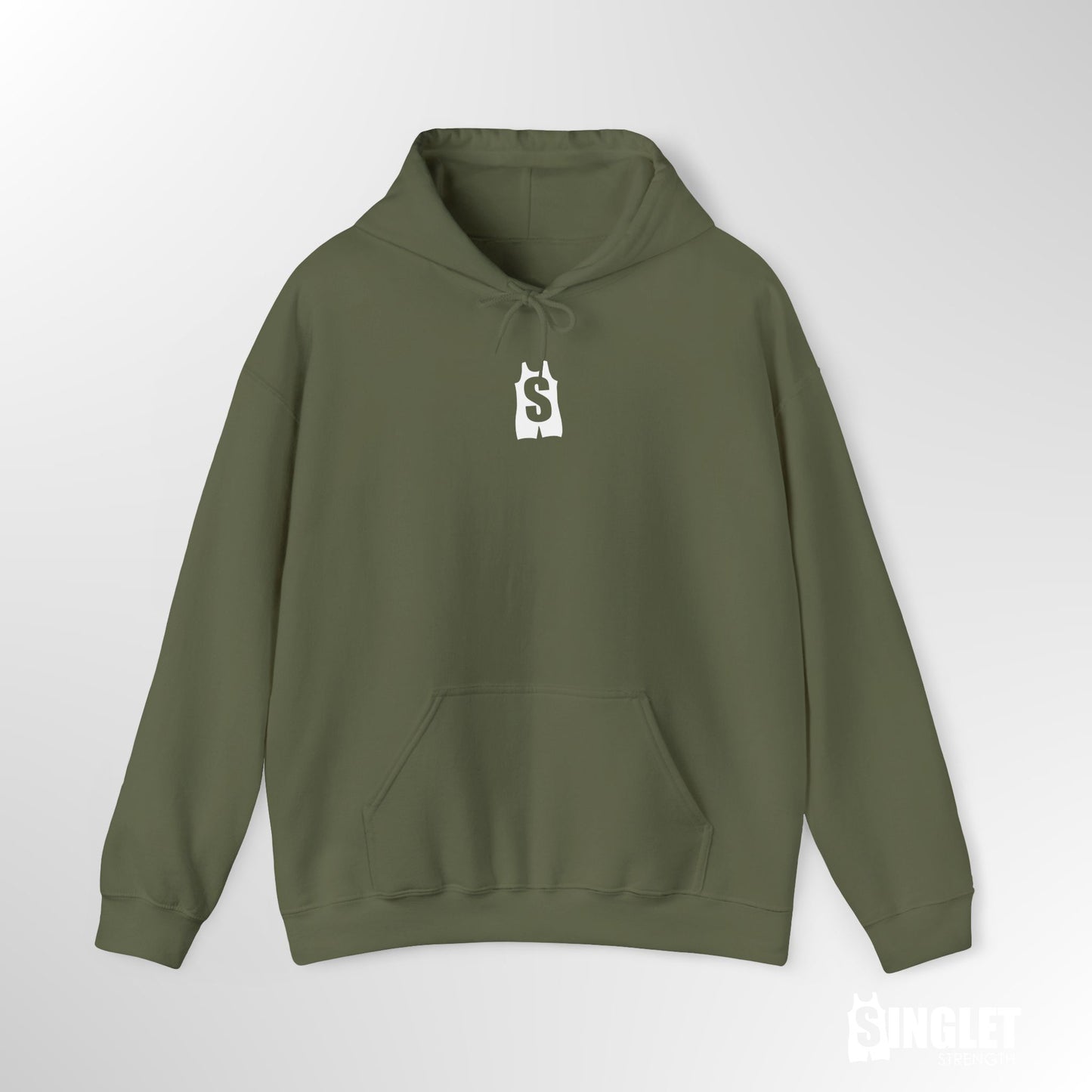 Singlet Strength Logo Drawstring Hoodie